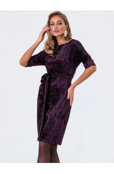Нарядное бархатное платье фиолетового цвета
