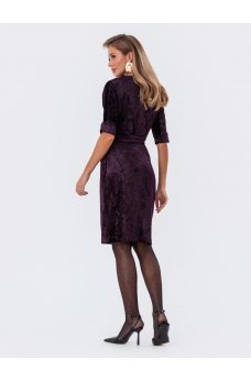 Нарядное бархатное платье фиолетового цвета