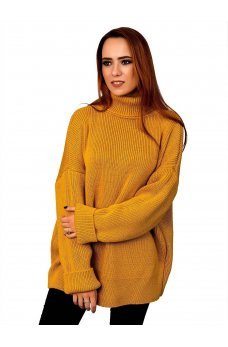 Свободный свитер горчичного цвета
