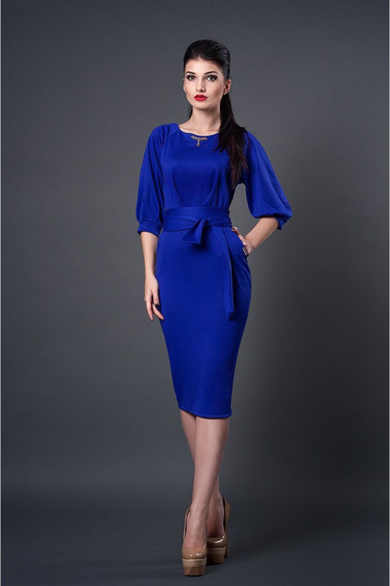 Платье синего цвета фасоны