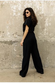 Черный женский прогулочный комбинезон 