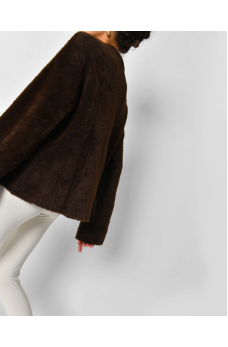 Коричневый теплый мягкий свитер