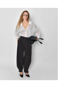 Стильные классические брюки цвета графит