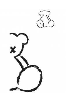 Белая изящная футболка с принтом Teddy Bear