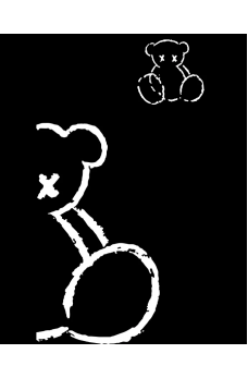 Черная привлекательная женская футболка с принтом Teddy Bear