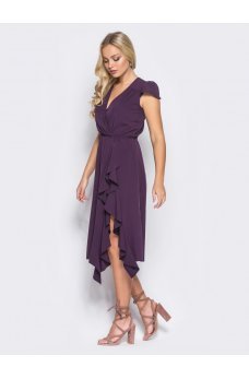 Элегантное платье фиолетового цвета