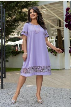 Фиолетовое обворожительное платье батал