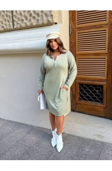 Лаконичное платье фисташкового цвета