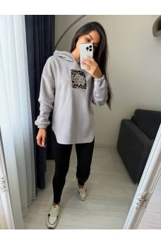 Серый женский костюм на флисе на каждый день