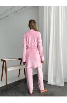 Розовый очаровательный мягкий домашний костюм