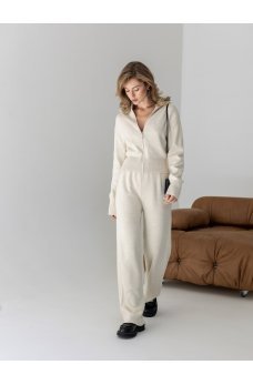 Бежевый повседневный вязаный комплект-двойка