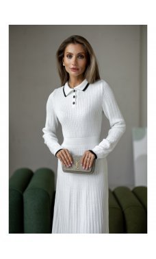 Белое роскошное платье из хлопка