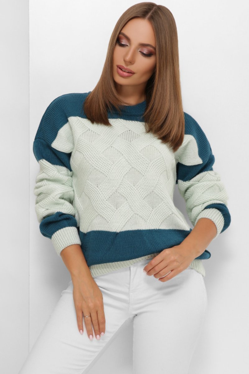 Двухцветный свитер