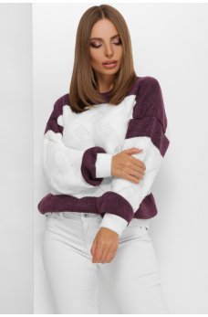 Молочно-фиолетовый актуальный женский свитер