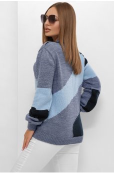 Универсальный лаконичный свитерок светлый джинс