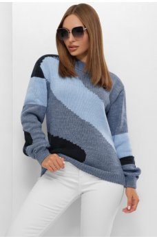 Универсальный лаконичный свитерок светлый джинс