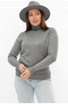 Серый универсальный однотонный гольф батал