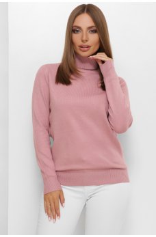 Нежный теплый гольф цвета розы