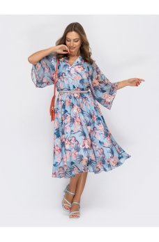Нежное платье кимоно из шифона