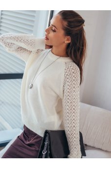 Лаконичный джемпер молочного цвета