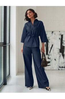 Темно-синий оригинальный джинсовый костюм