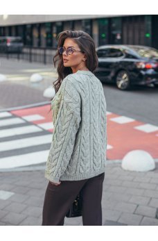 Серый базовый теплый свитер