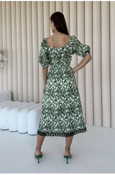 Актуальное платье молочно-зеленого цвета