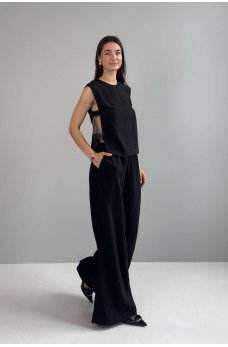 Черная роскошная женская майка