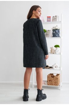 Лаконичное платье-мини цвета графит