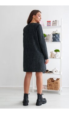 Лаконичное платье-мини цвета графит