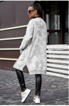 Городской женский кардиган серого цвета