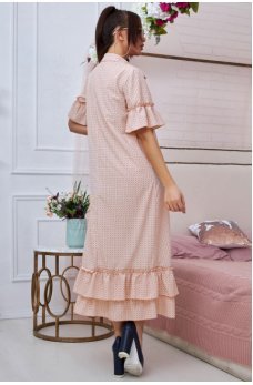Нежное платье в розовом цвете ретро стиль