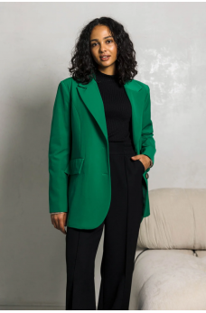Зеленый женский пиджак в классическом стиле