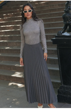 Серый универсальный трикотажный гольф