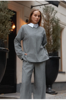 Серая кашемировая просторная кофта