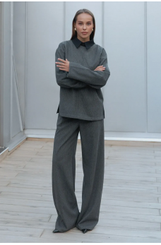 Классические широкие брюки цвета графит