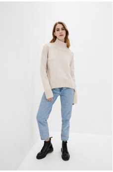 Базовый повседневный свитер цвета шампиньон 