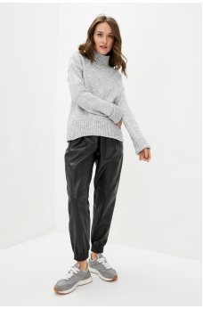 Оригинальный женский свитер цвета светло-серый меланж