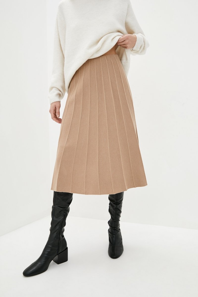 Женская одежда оптом Montella | Гипюровая юбка плиссе № ,чёрная