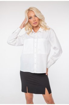 Белая женская универсальная блуза в классическом стиле