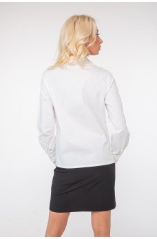Белая женская универсальная блуза в классическом стиле